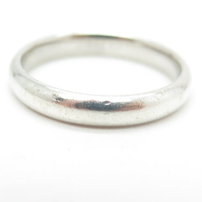 925 Sterling Silver Vintage Classic Wedding Band Ring Size 11.25