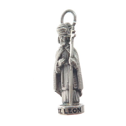 CREED 925 Sterling Silver Vintage St. Leon Minimalist 3D Charm Pendant