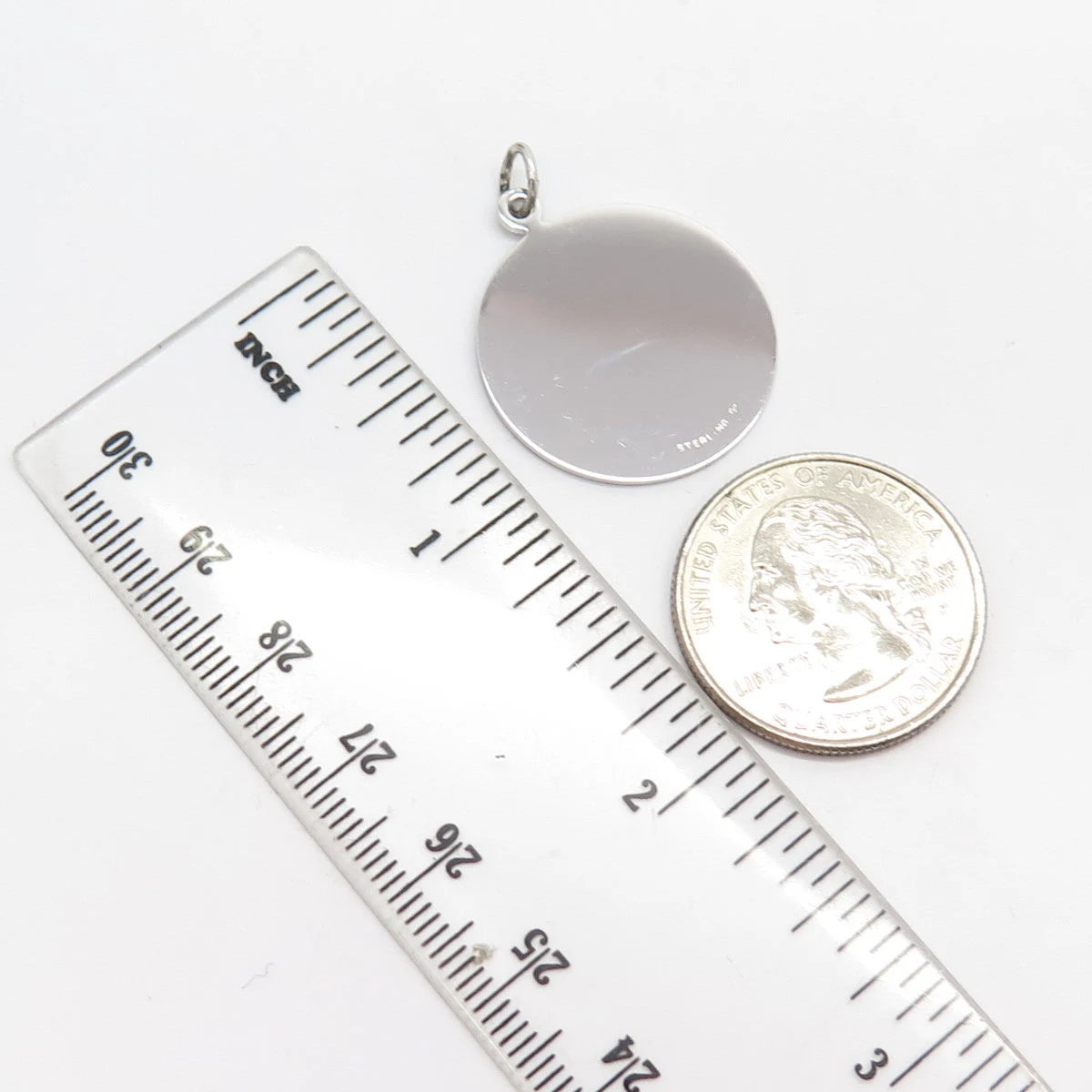 925 Sterling Silver Vintage Griffith & Sons Co Striped Pendant