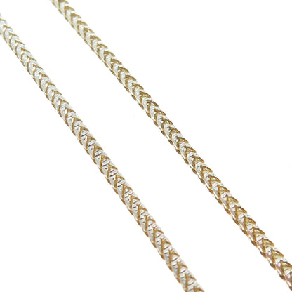 P. LUX 925 Sterling Silver 2-Tone Italy Franco Chain Necklace 18"