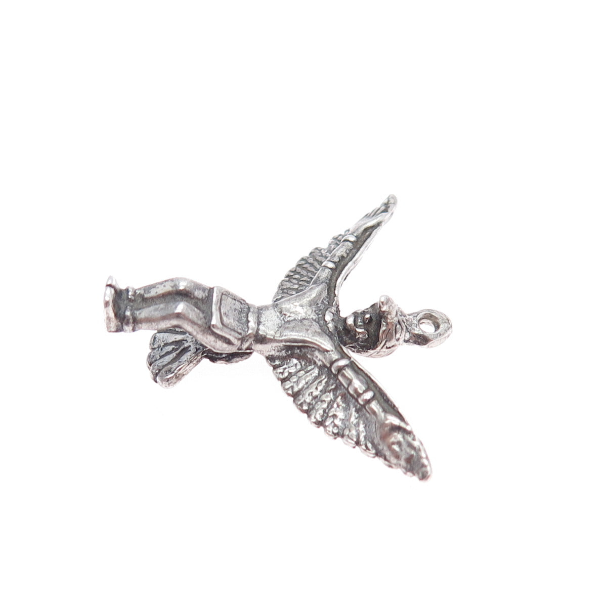 Old Pawn Sterling Silver Vintage Southwestern Indian Bird Dancer Mini Pendant