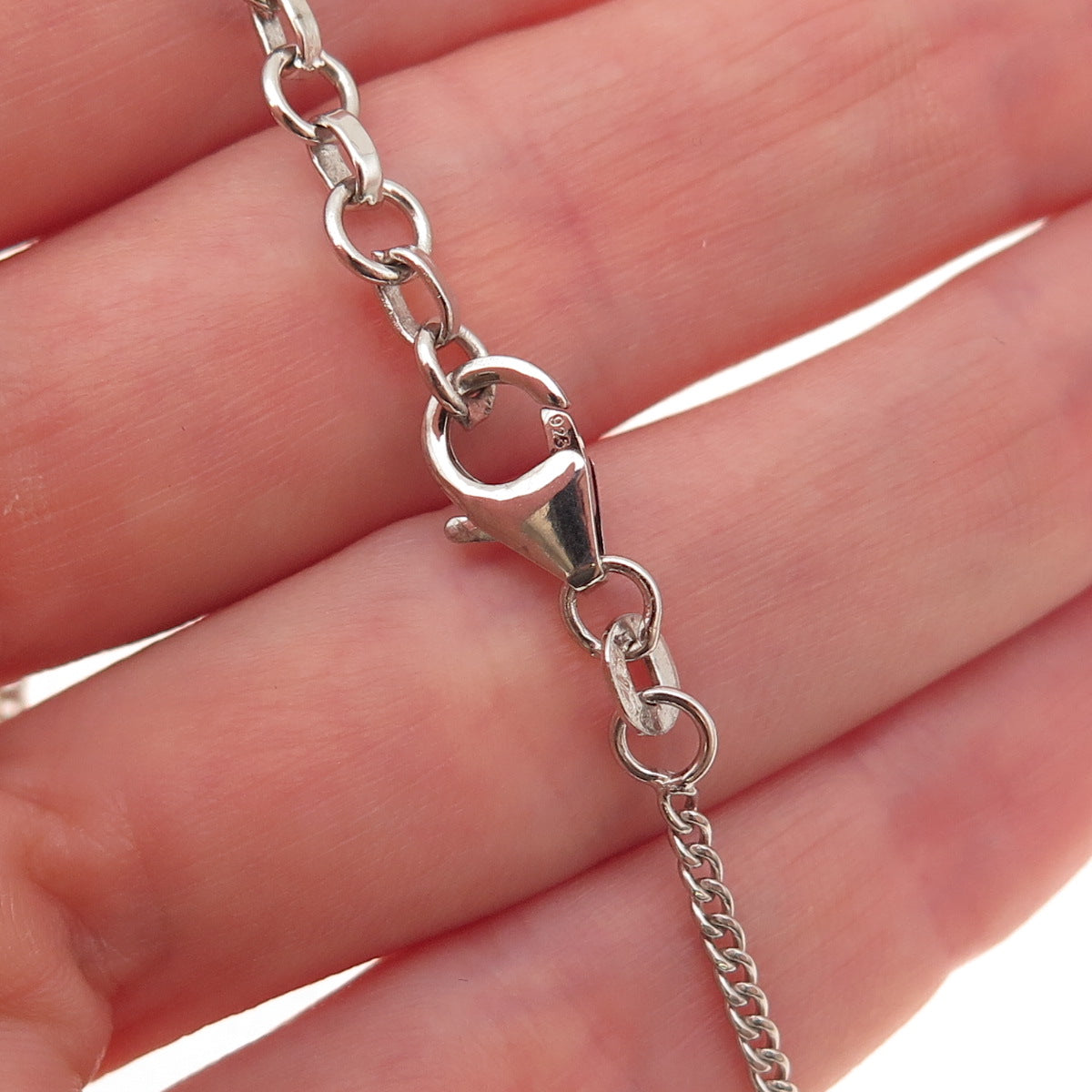 D'Joy 925 Sterling Silver Real Tanzanite Cuban Chain Necklace 18-20"