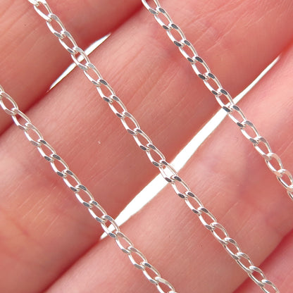 925 Sterling Silver Curb Chain Necklace 18"