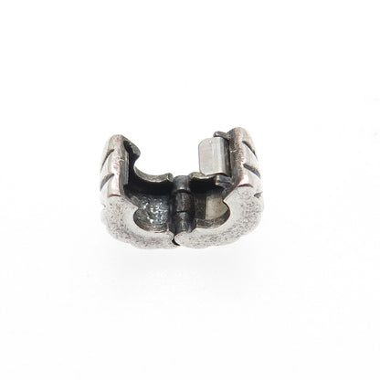 PANDORA 925 Sterling Silver Sunburst Oxidized Clip Charm