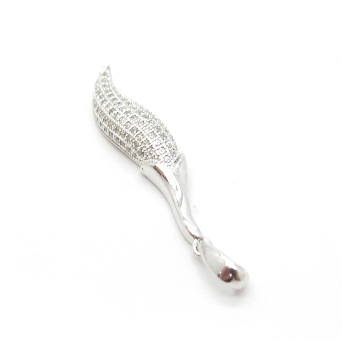 925 Sterling Silver C Z Modernist Pendant