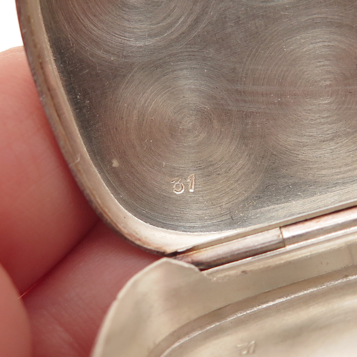 TIFFANY & CO. 925 Sterling Silver Vintage Italy SLL Monogram Pill / Snuff Box