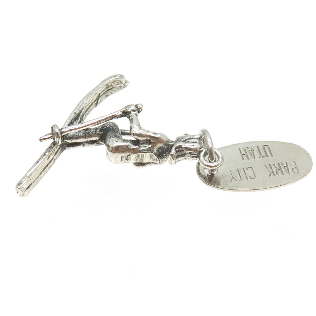MAISELS INDIAN TRADING 925 Sterling Silver Vintage Skiing Park City Utah Pendant