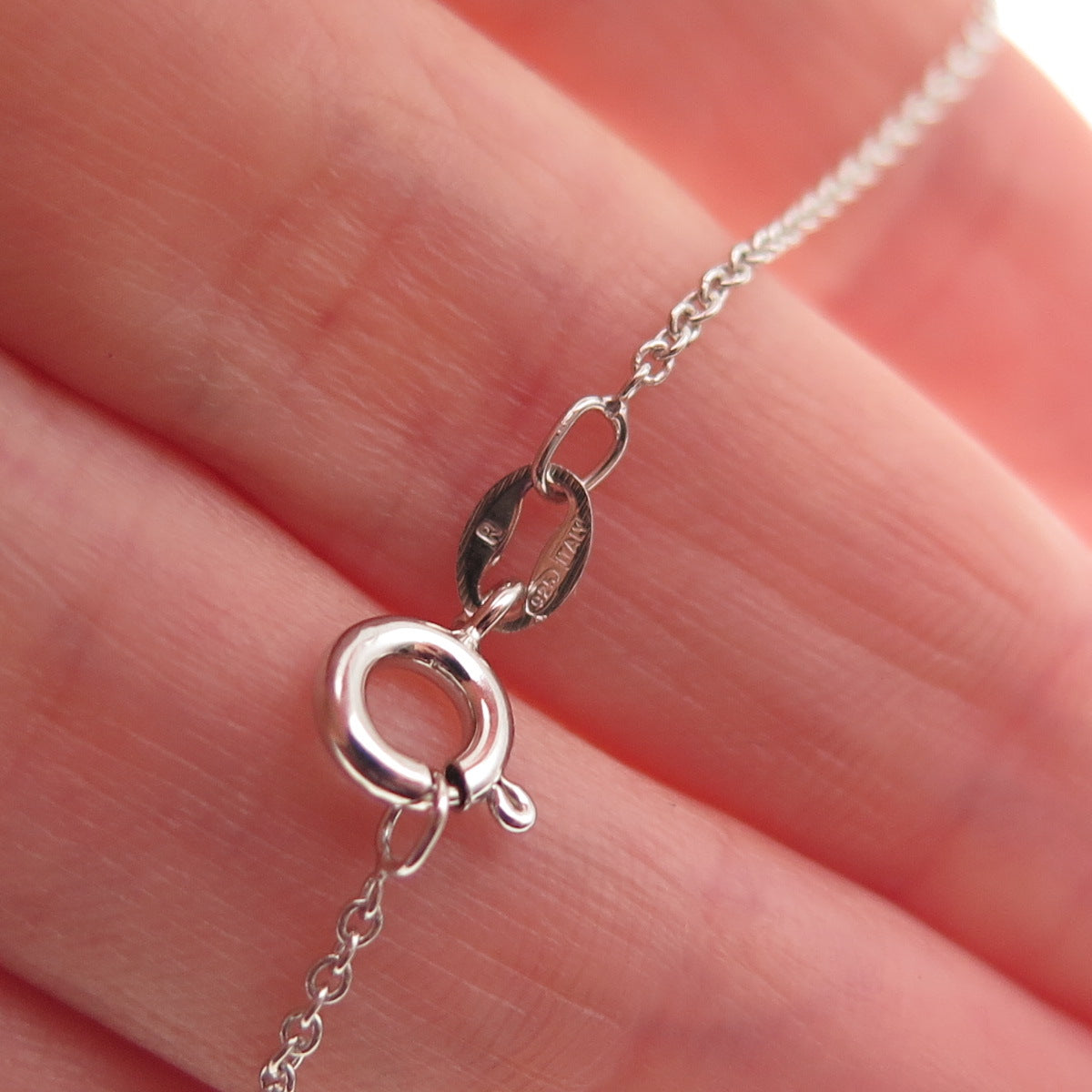 925 Sterling Silver Round-Cut C Z Cross Cable Chain Necklace 18"