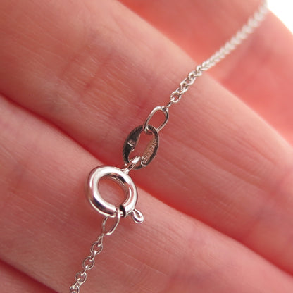 925 Sterling Silver Round-Cut C Z Cross Cable Chain Necklace 18"
