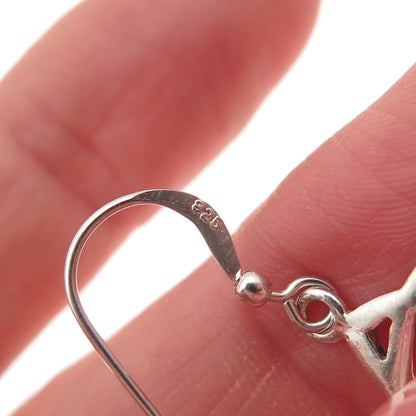 925 Sterling Silver Vintage Celtic Knot Dangle Earrings