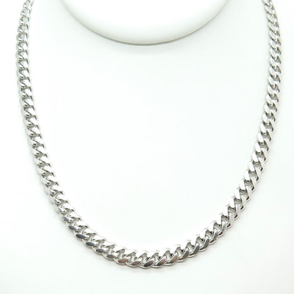 925 Sterling Silver Vintage Miami Cuban Chain Necklace 30"