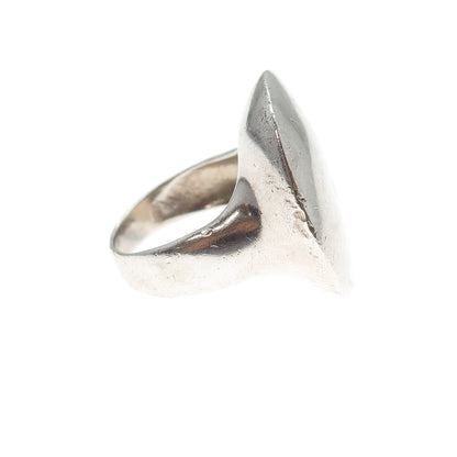 SX Sally C 925 Sterling Silver Vintage Modernist Disc Ring Size 7.25