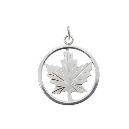 BOND BOYD 925 Sterling Silver Vintage Maple Leaf Charm Pendant