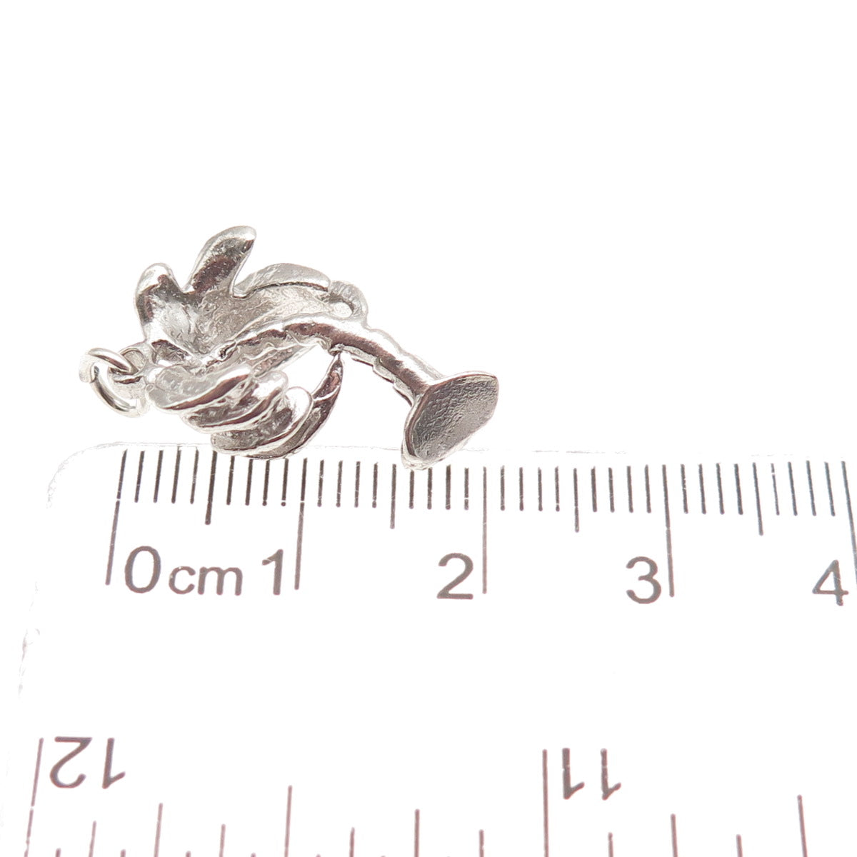 WELLS 925 Sterling Silver Vintage Palm Tree 3D Mini Charm Pendant
