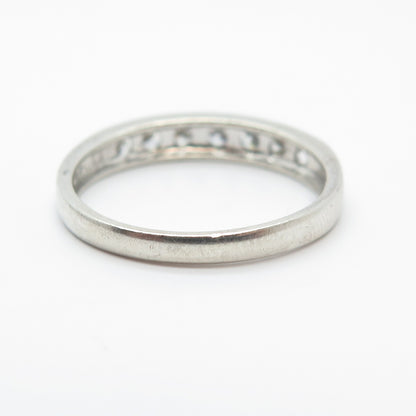 925 Sterling Silver Round-Cut C Z Ring Size 8