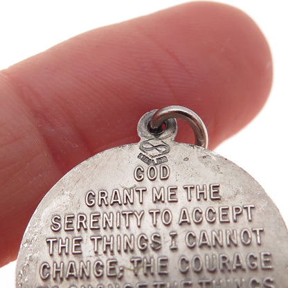 Atelier 925 Sterling Silver Vintage Prayer Hands Religious Charm Pendant