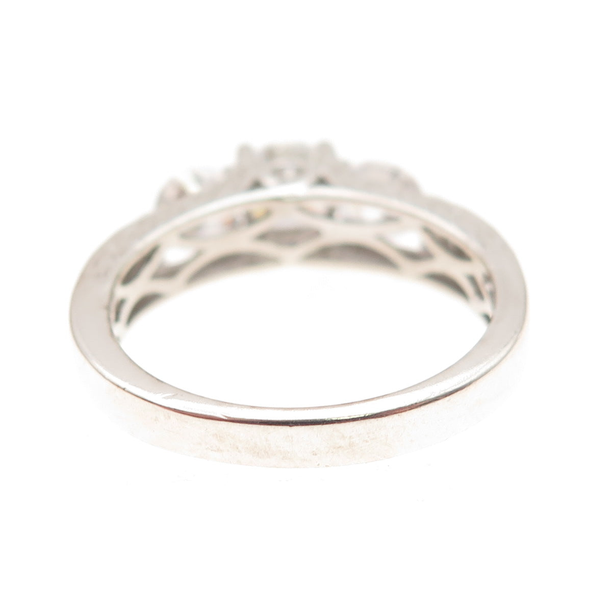 SAI 925 Sterling Silver Round-Cut C Z Engagement Ring Size 9.25