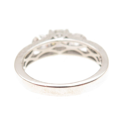 SAI 925 Sterling Silver Round-Cut C Z Engagement Ring Size 9.25