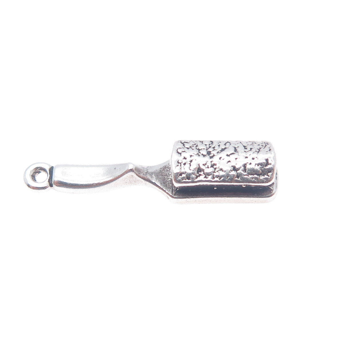 SUNWEST 925 Sterling Silver Vintage Hairbrush Charm Pendant
