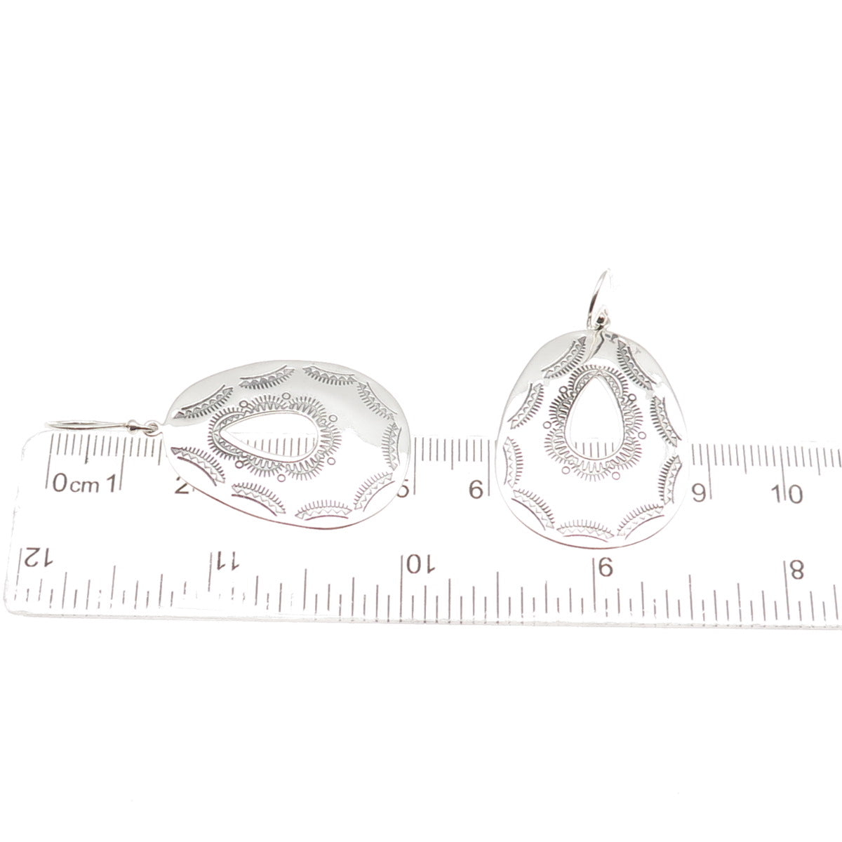 FD Felicia Design 925 Sterling Silver Vintage Oxidized Southwest Dangle Earrings