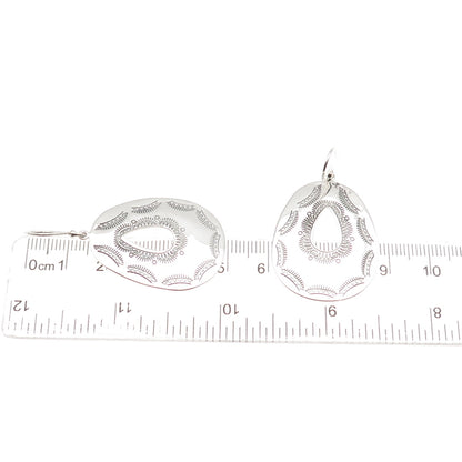 FD Felicia Design 925 Sterling Silver Vintage Oxidized Southwest Dangle Earrings