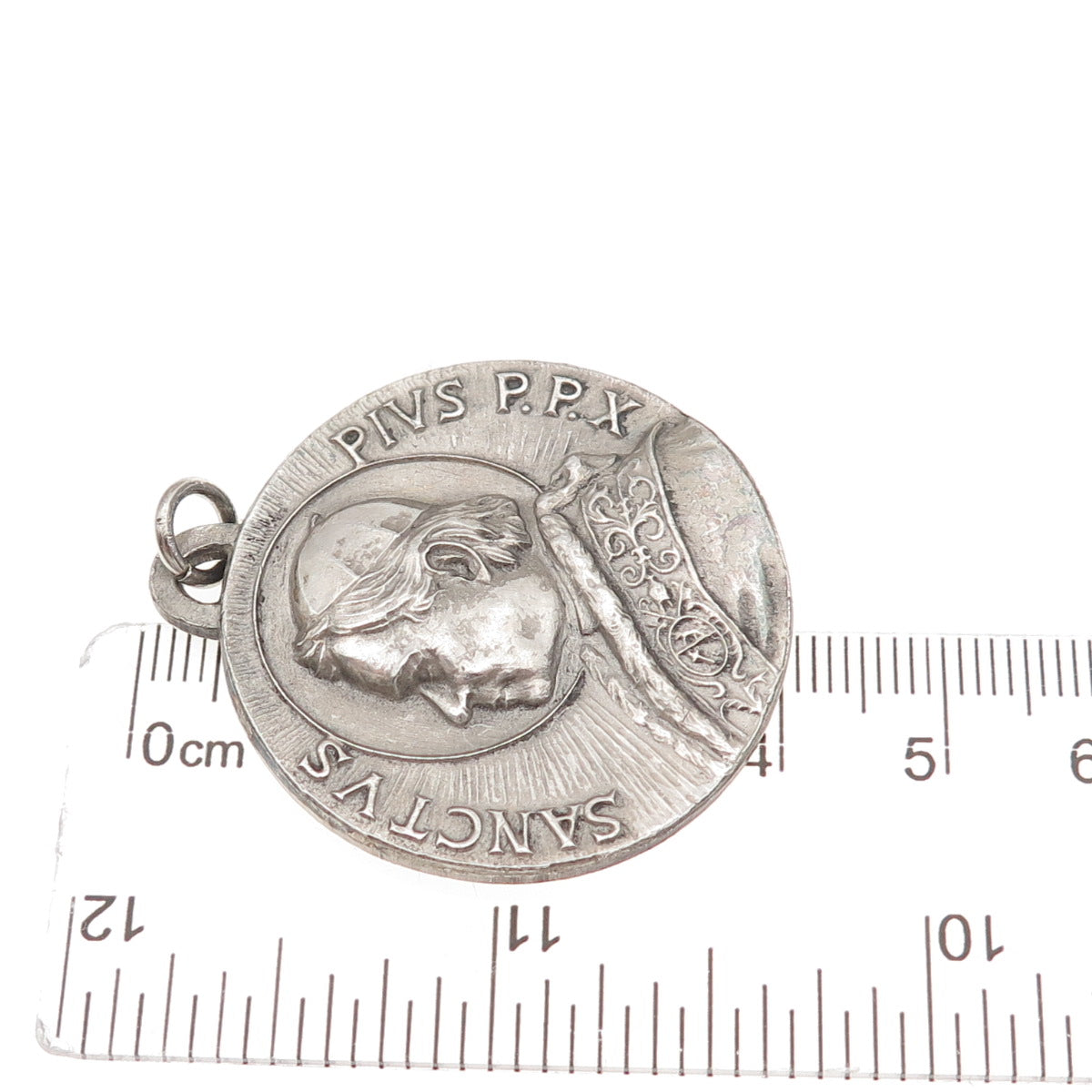 Hartnett 925 Sterling Silver Vintage Pope St. Pius X Award Medal Pendant