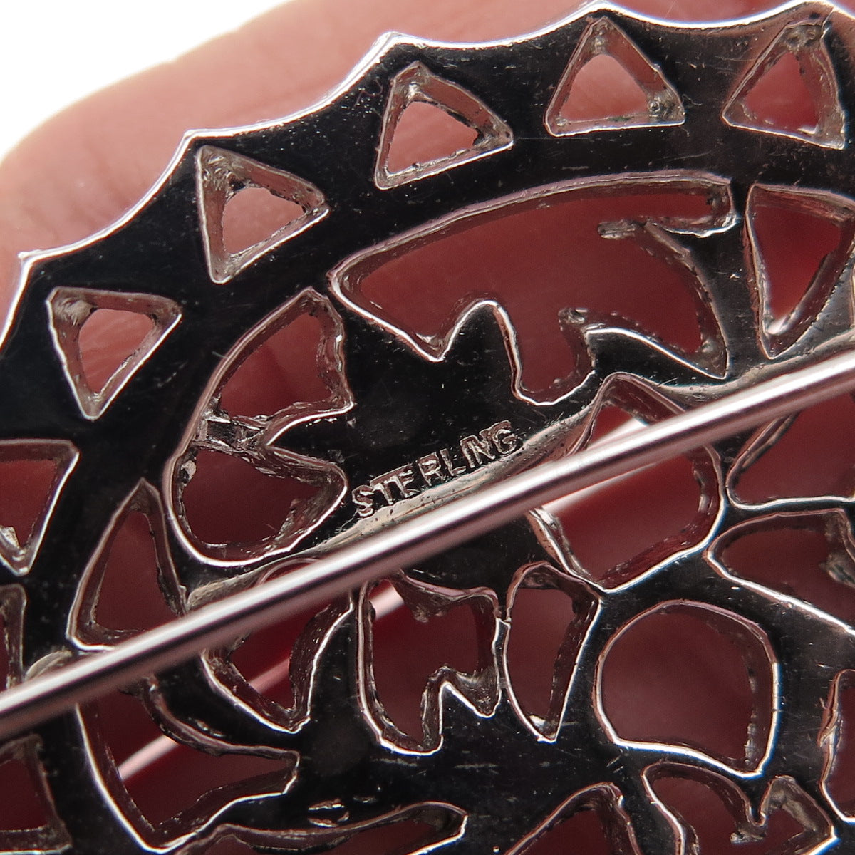 925 Sterling Silver Antique Art Deco Marcasite Flower Brooch (missing 1 stone)