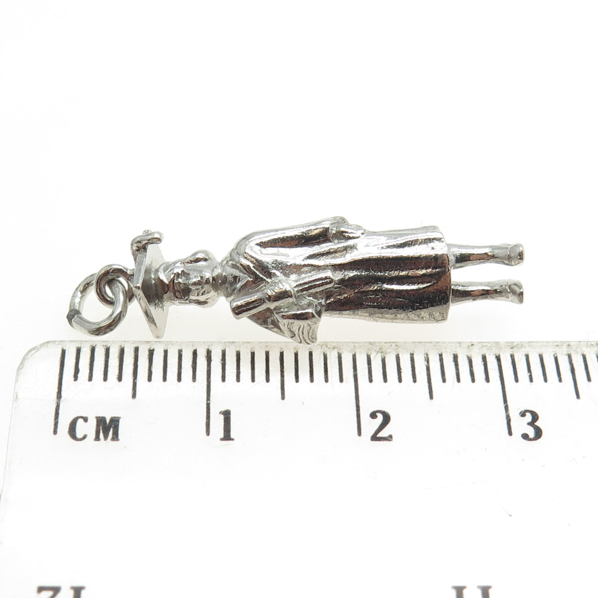 925 Sterling Silver Vintage Graduate Student 3D Pendant