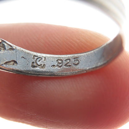 CELLINI 925 Sterling Silver Vintage Crisscross Oxidized Ring Size 6.25