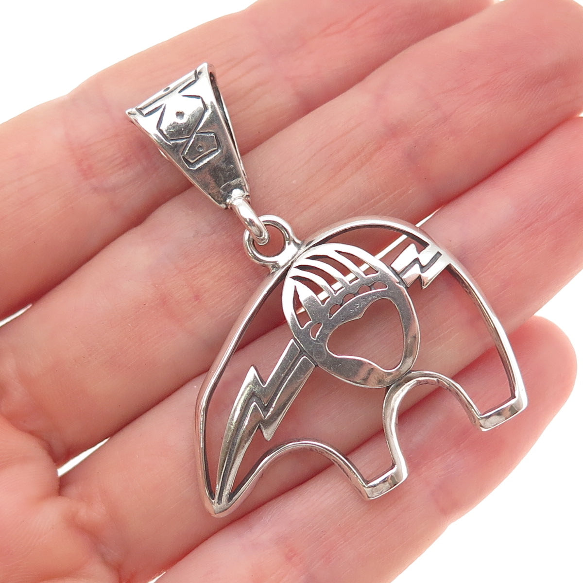 Masha Old Pawn Sterling Silver Vintage Southwestern Native Bear Charm Pendant