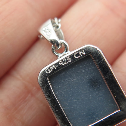 925 Sterling Silver Real Multi-Color Druzy Cable Chain Necklace 18"