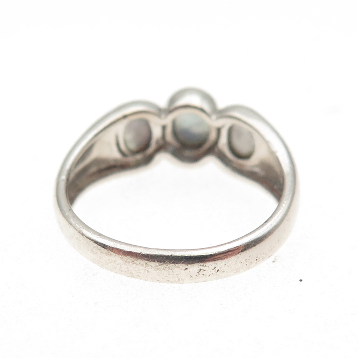 Ross Simons 925 Sterling Silver Real Cabochon Doublet MOP Ring Size 8