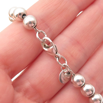 TIFFANY & CO. 925 Sterling Vintage HardWear Graduated Ball Chain Necklace 16"