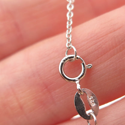 Chuck Clemency 925 Sterling Silver Real Diamond Accent & Tanzanite Necklace 18"