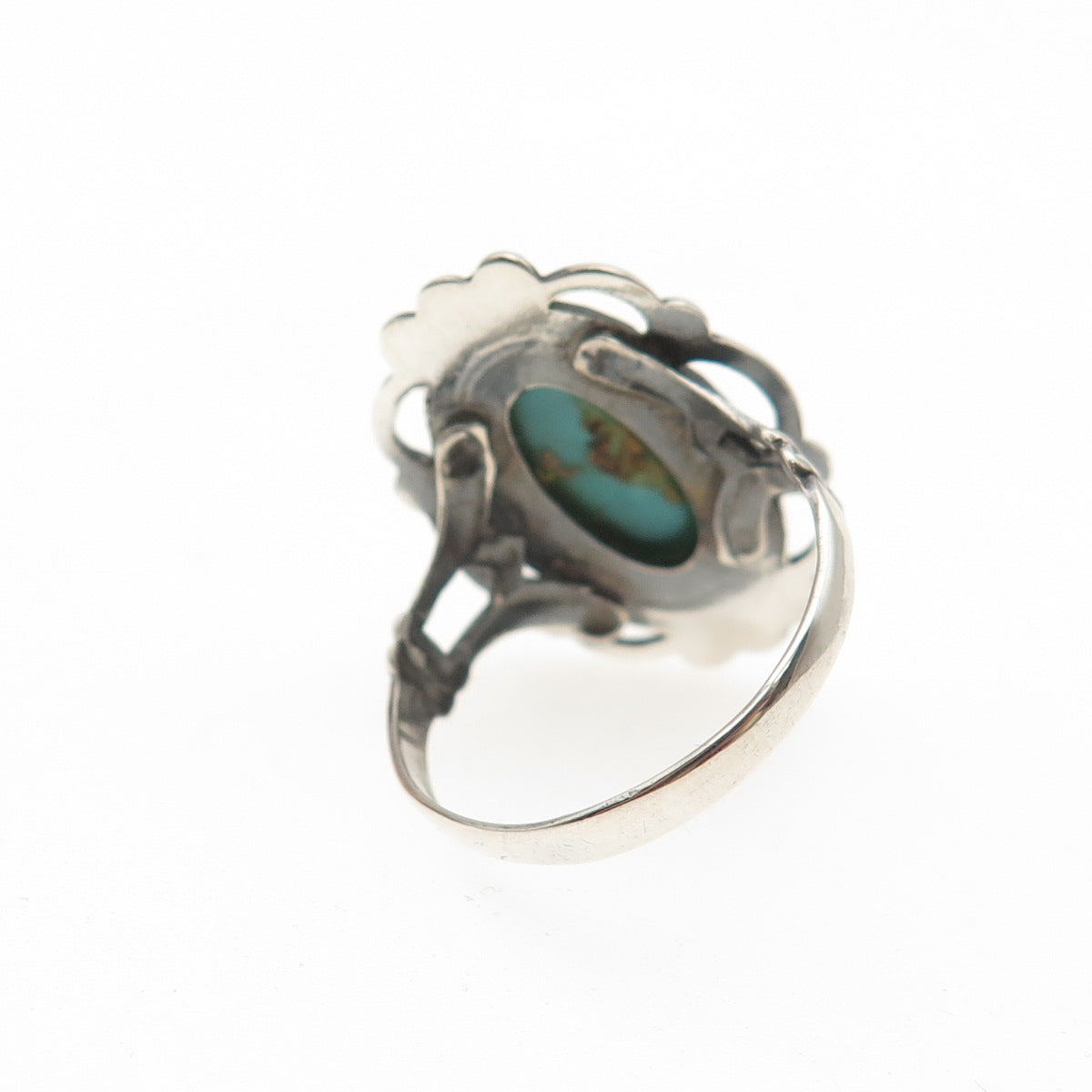 ESPO Joseph Esposito 925 Sterling Silver Vintage Real Turquoise Ring Size 6.25