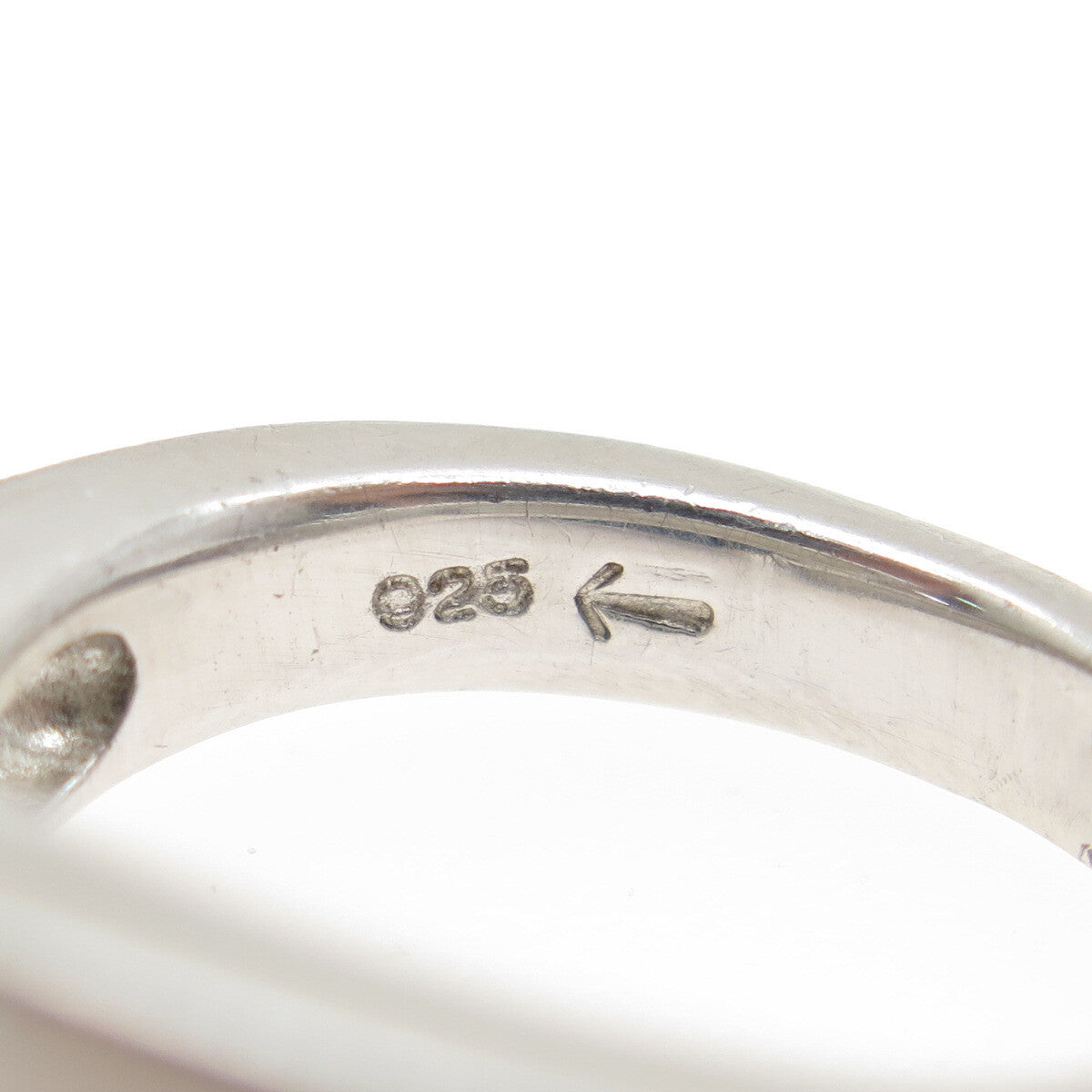 925 Sterling Silver Vintage Modernist Bypass Ring Size 7.25