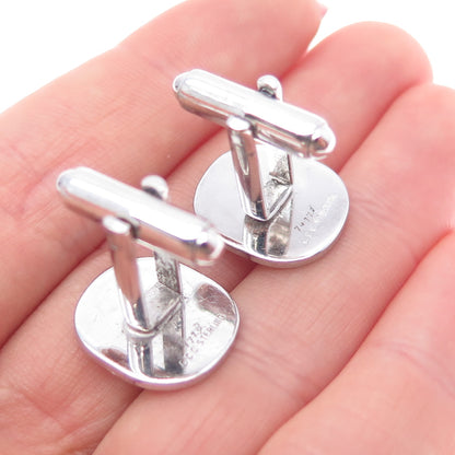 925 Sterling Silver Vintage Cushion Oval Cufflinks