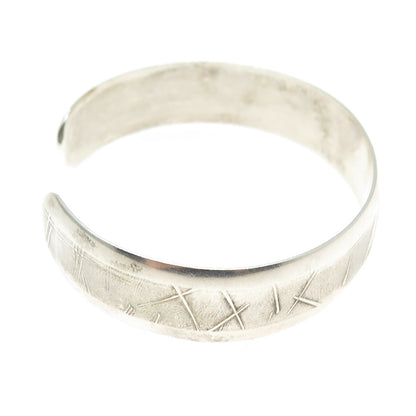 JULIUS OLAF RANDAHL Sterling Silver Vintage Modernist Adjustable Bracelet 6.5"