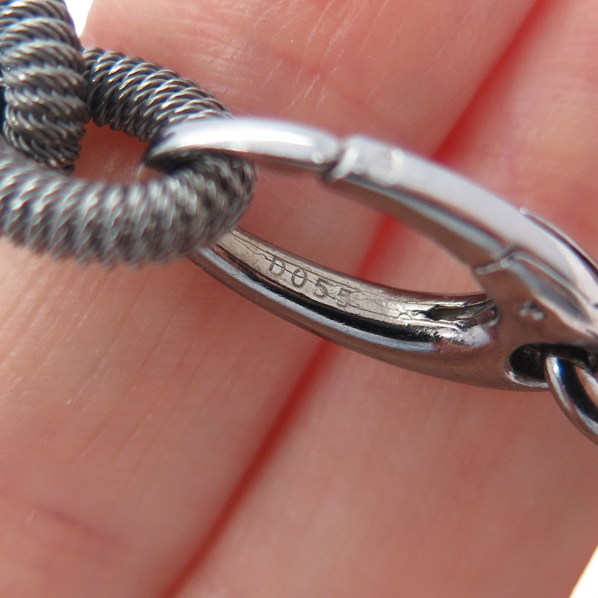 925 Sterling Silver Black Rhodium Vintage Real Diamond Pearl Chain Necklace 32"