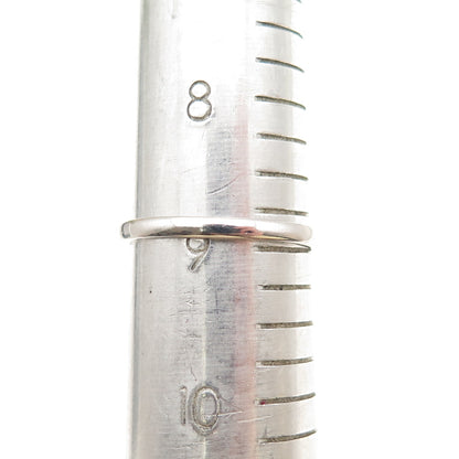 925 Sterling Silver Vintage Marquise-Cut Lab-Created Ruby & C Z Ring Size 9