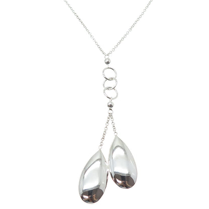 ELLE 925 Sterling Silver Vintage Real Ruby Modernist Cable Chain Necklace 24"