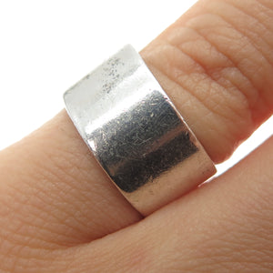CELLINI 925 Sterling Silver Vintage Oxidized Wide Band Ring Size 6