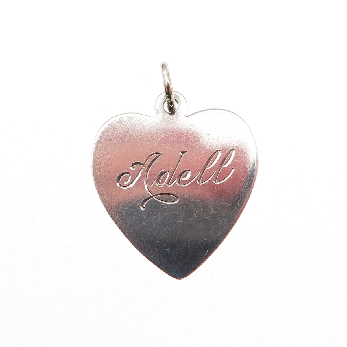 Danecraft 925 Sterling Silver Vintage Engraved Adell Heart Mini Charm Pendant