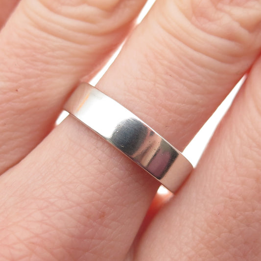 925 Sterling Silver Vintage Wedding Band Ring Size 7
