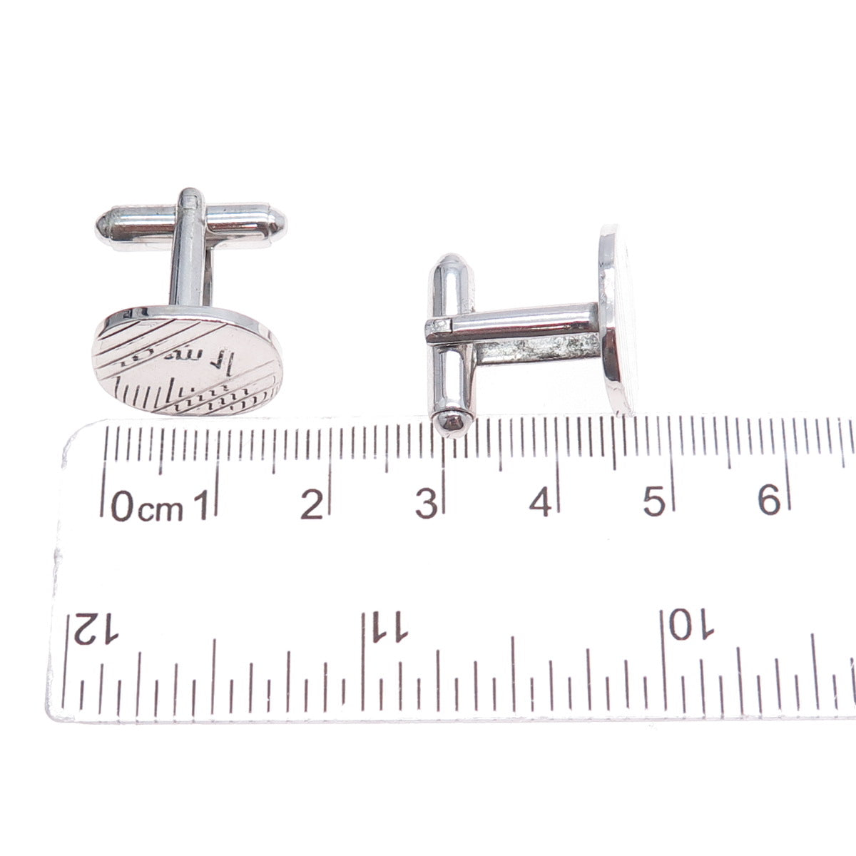 925 Sterling Silver Vintage Cushion Oval Cufflinks