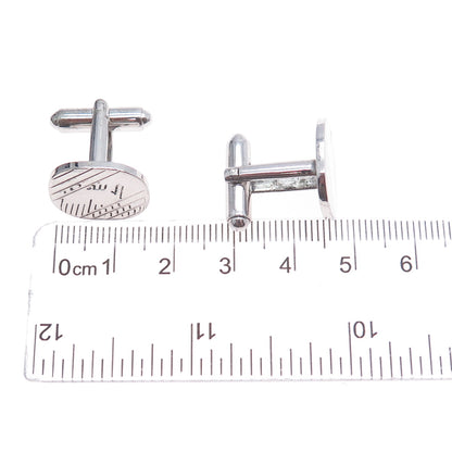 925 Sterling Silver Vintage Cushion Oval Cufflinks
