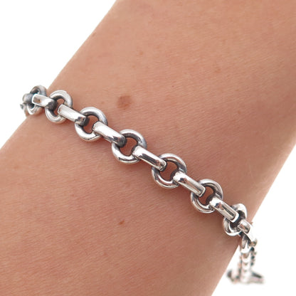 Tiffany & Co. 925 Sterling Silver Vintage Rolo Link Bracelet 6.75"