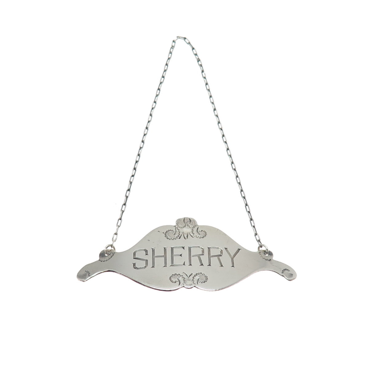 GORHAM 925 Sterling Silver Antique Art Deco Sherry Bottle Tag
