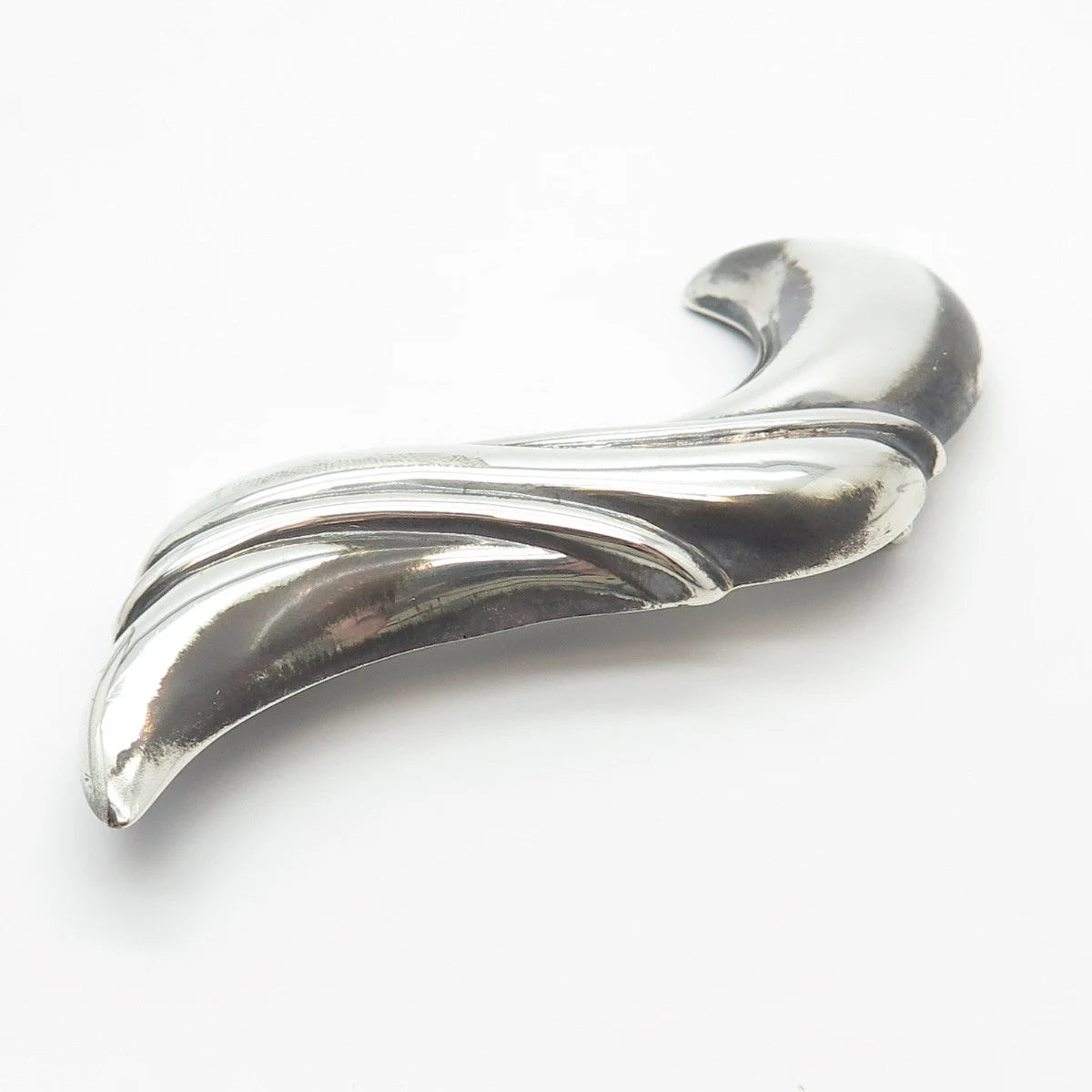 925 Sterling Silver Vintage Sunstone Imports Modernist Pin Brooch