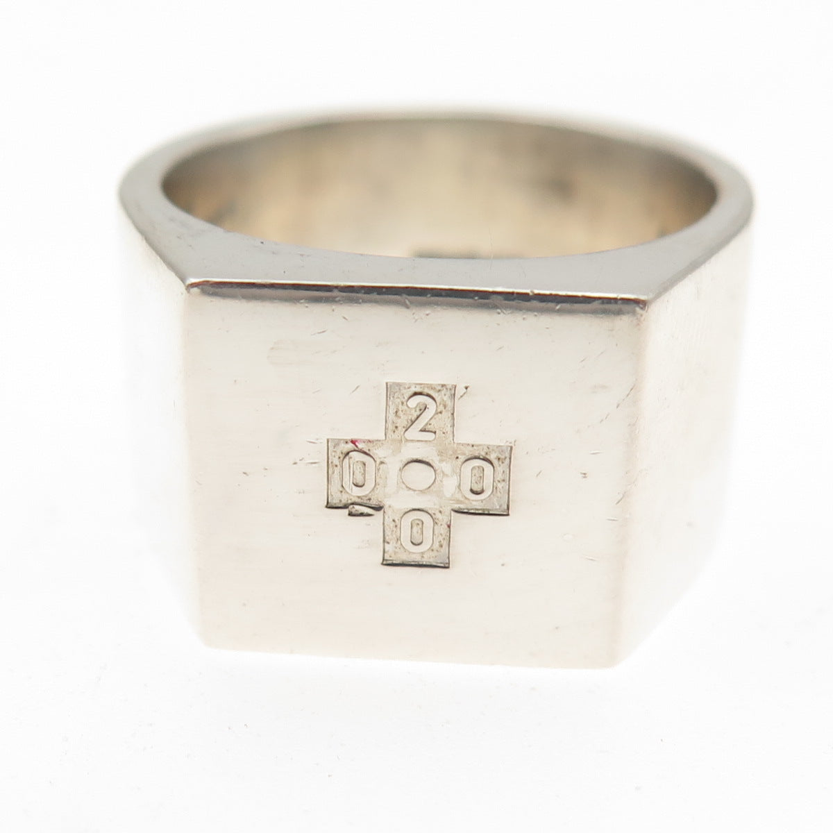 925 Sterling Silver Vintage 2000 RT Birmingham Millennium Signet Ring Size 9